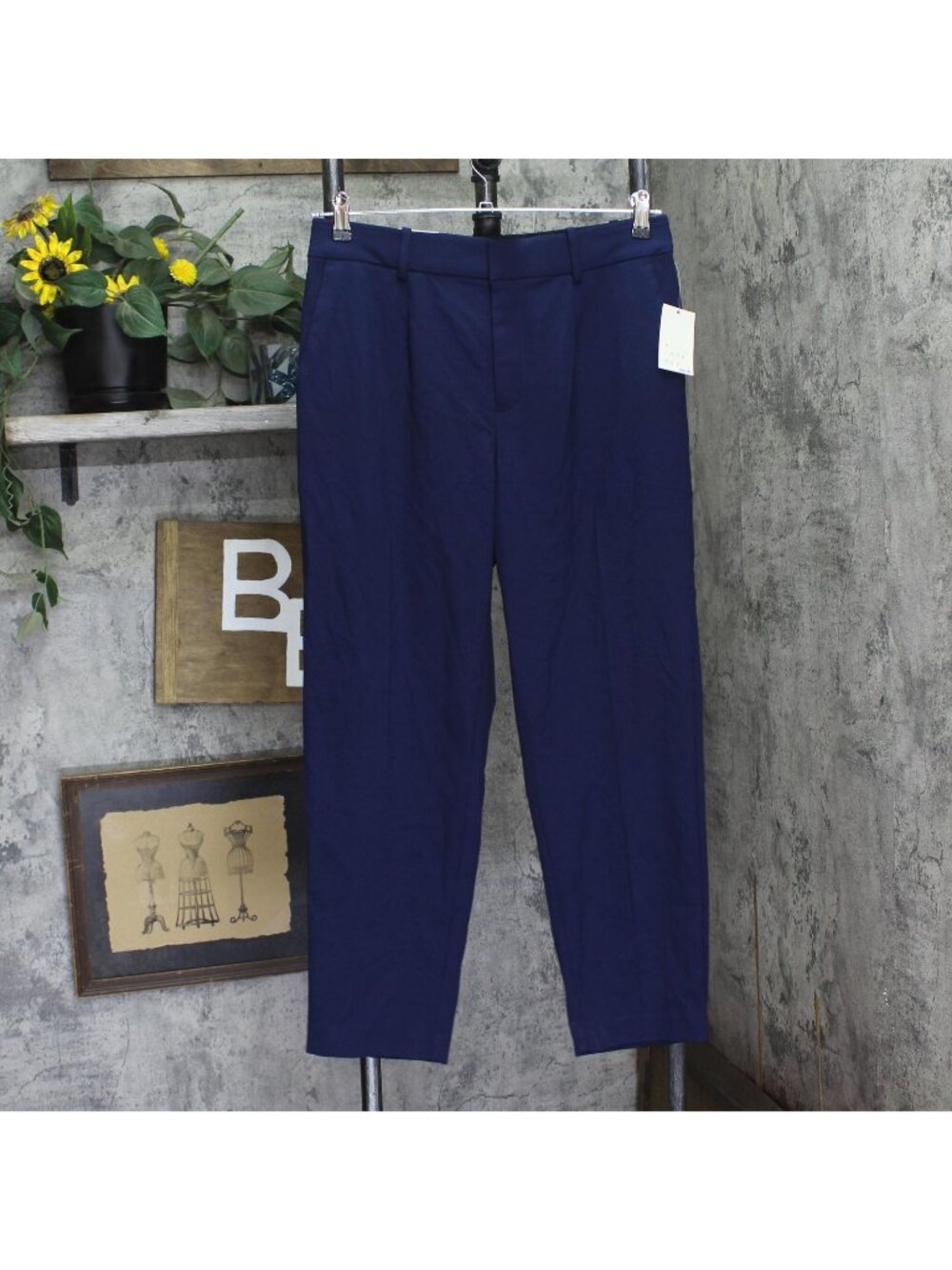 A New Day Womens Tapered Ankle Pants 94655740 Navy Blue 10